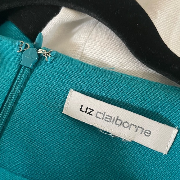 Turquoise Colorblock Dress by Liz Claiborne (M/L) - Picture 5 of 6